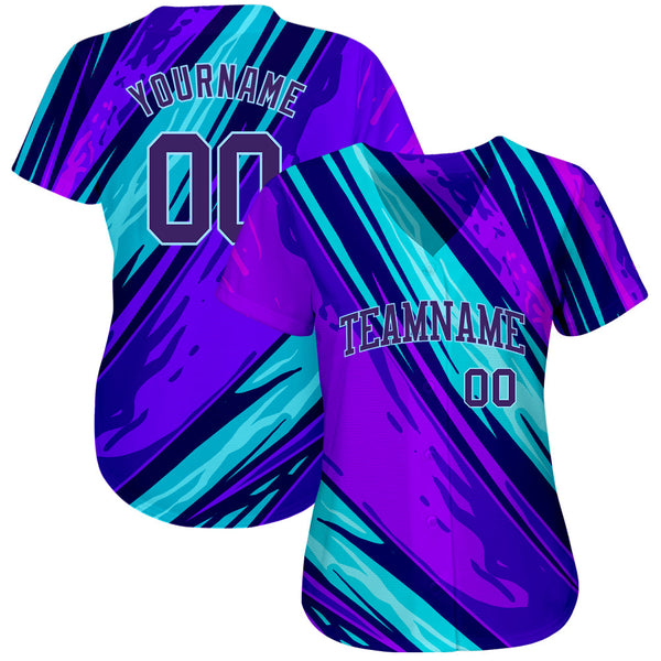 Custom 3D Pattern Design Abstract Pattern For Sport Team Authentic Baseball Jersey alternate