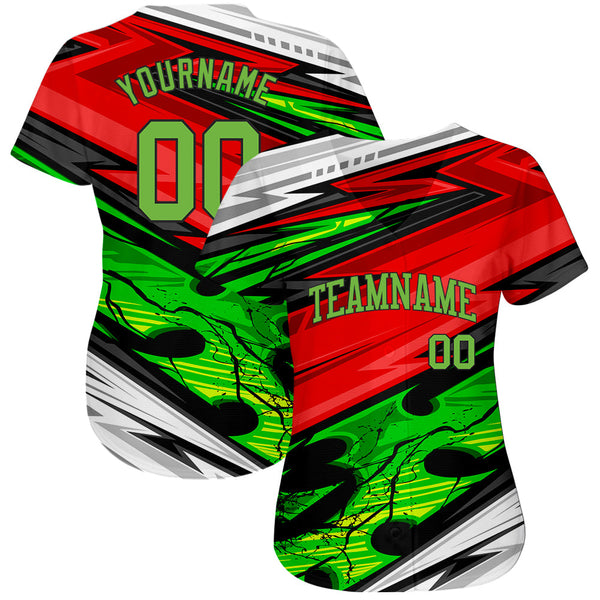 Custom 3D Pattern Design Abstract Pattern For Sport Team Authentic Baseball Jersey alternate
