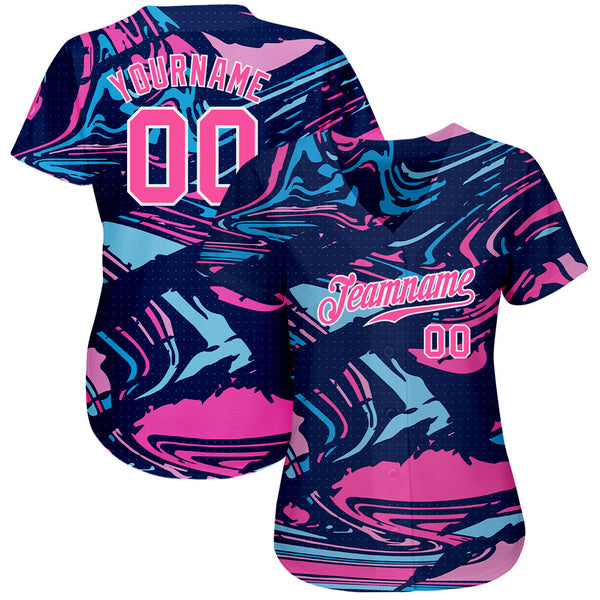 Custom 3D Pattern Design Sport Authentic Baseball Jersey alternate