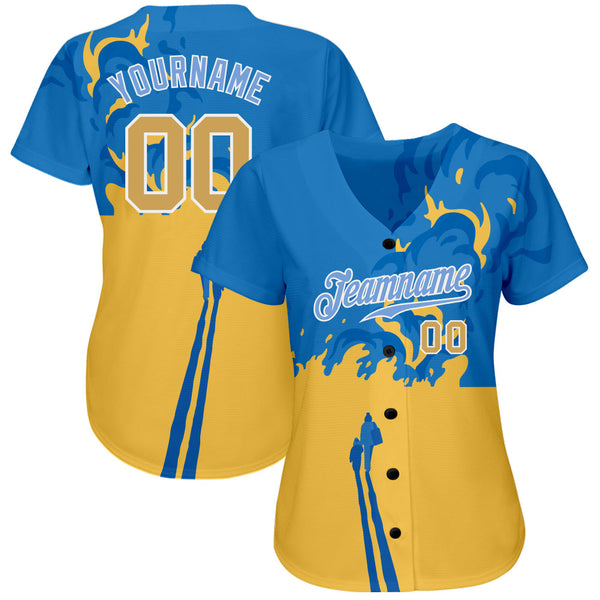 Custom 3D Pattern Design Stop War In Ukraine Authentic Baseball Jersey alternate