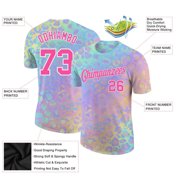 Custom 3D Pattern Design Leopard Performance T-Shirt alternate