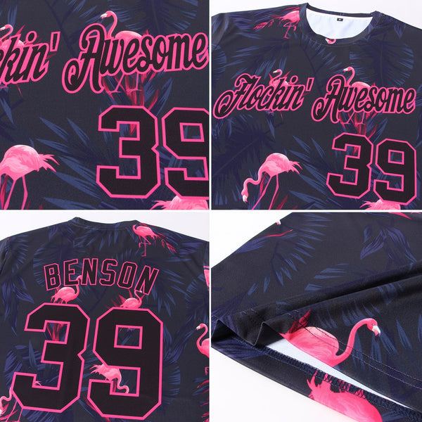 Custom 3D Pattern Design Flamingo Performance T-Shirt alternate
