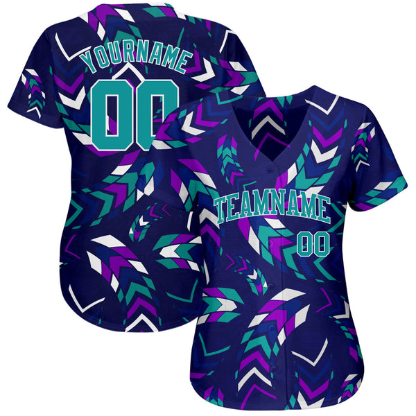 Custom 3D Pattern Design Music Festival Authentic Baseball Jersey alternate
