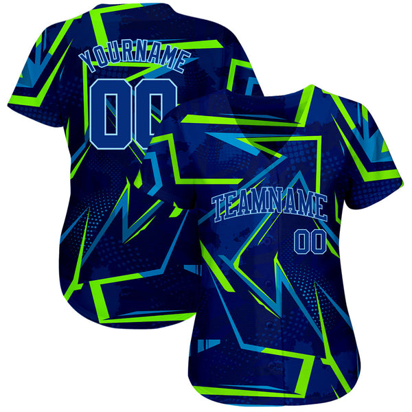 Custom 3D Pattern Design Music Festival Authentic Baseball Jersey alternate