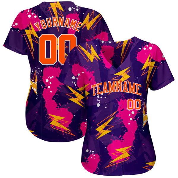 Custom 3D Pattern Design Music Festival Authentic Baseball Jersey alternate