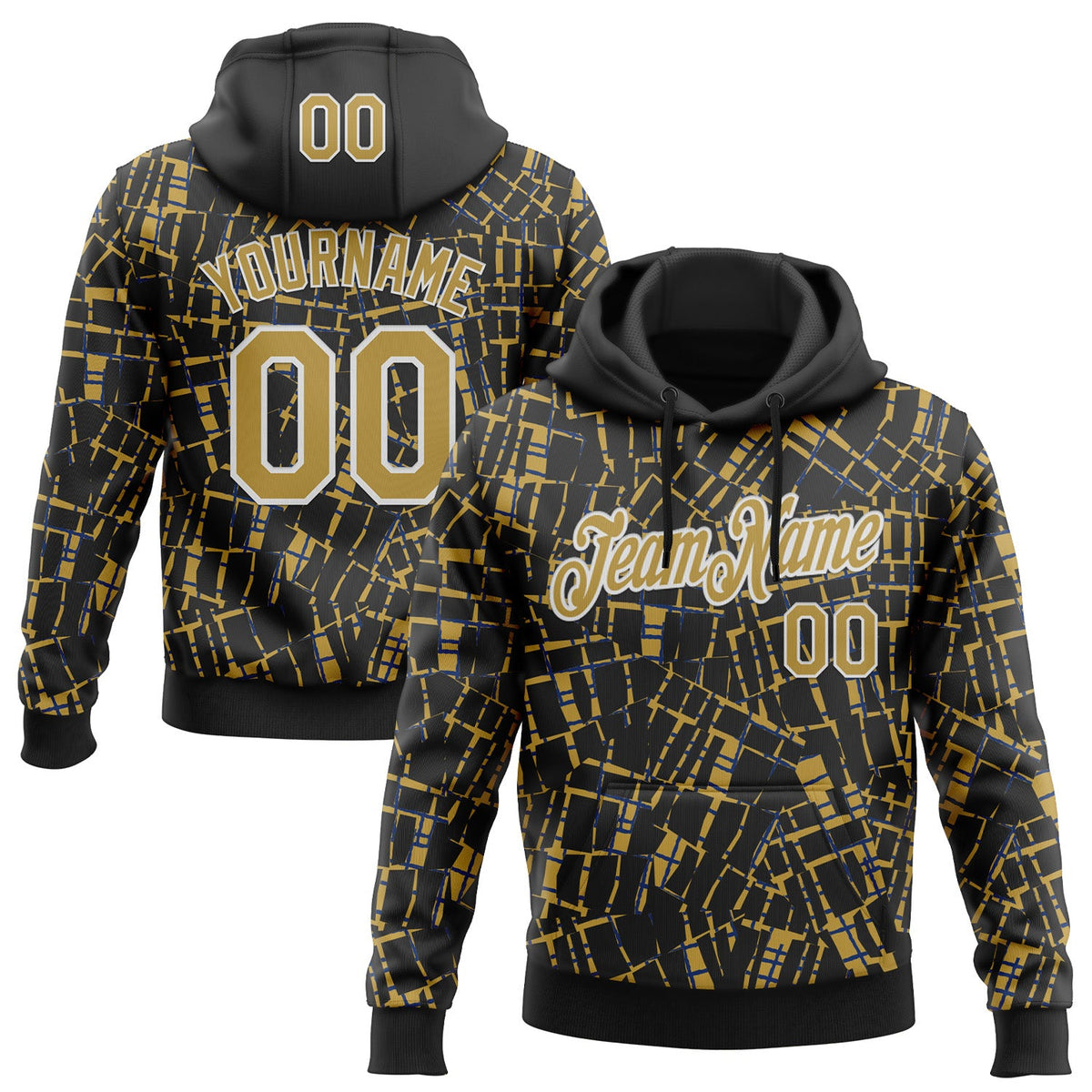 Custom Stitched Black Red-White 3D Pattern Design Line Sports Pullover Sweatshirt Hoodie