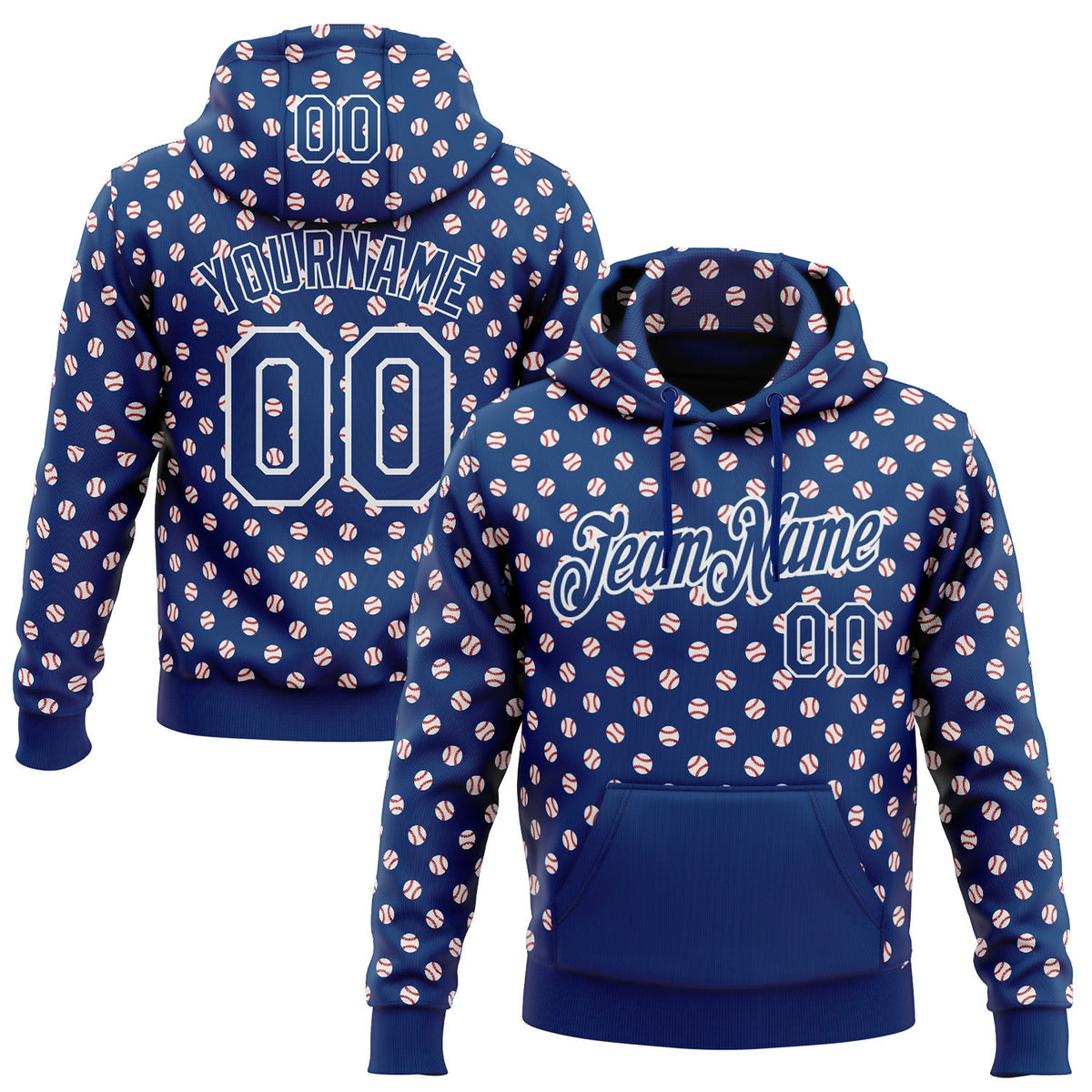 Custom Stitched US Navy Blue White Baseball Game Day Indianapolis Inspired Sports Pullover Sweatshirt Hoodie