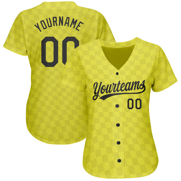 Custom Gold Black 3D Pattern Design Authentic Baseball Jersey alternate