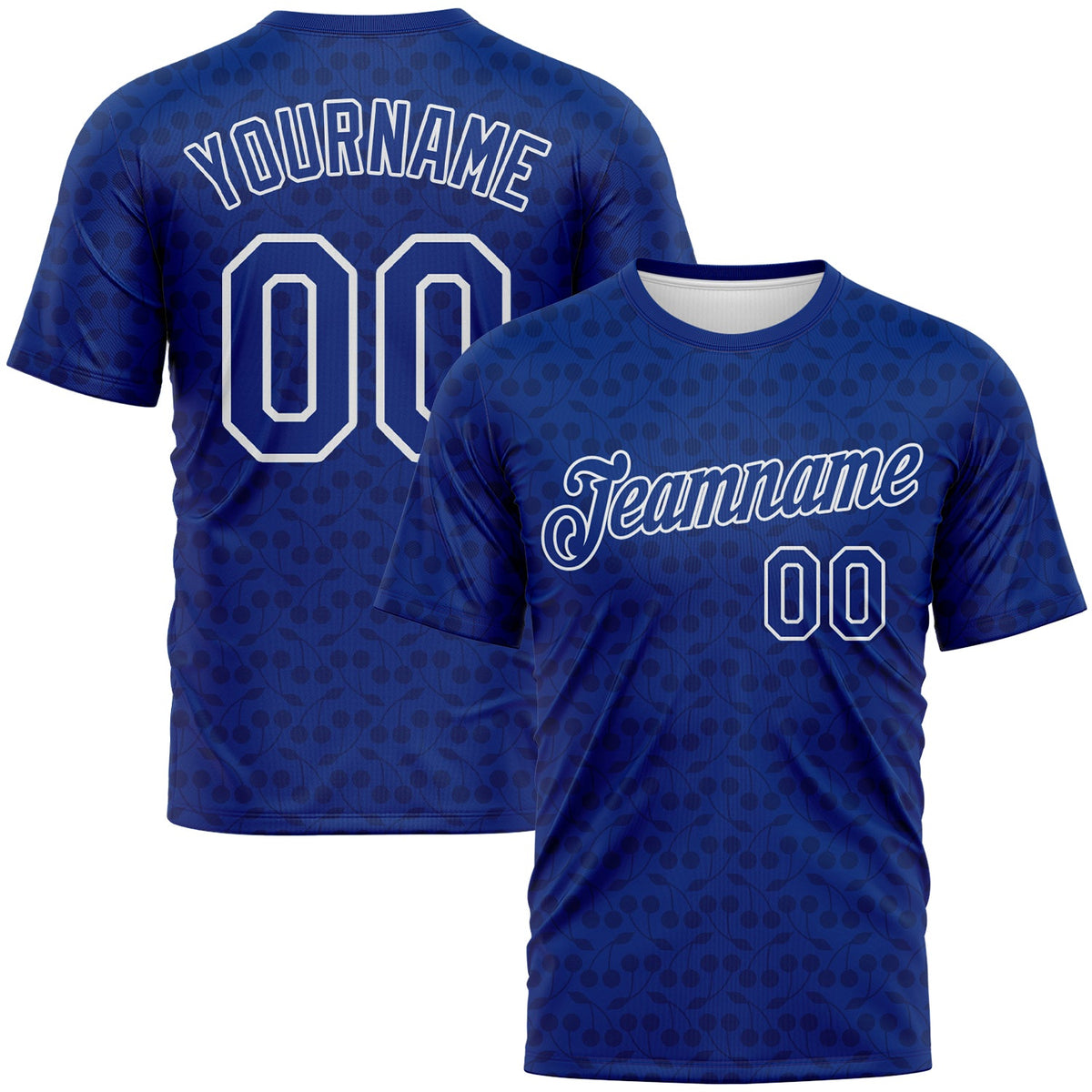 Custom Royal-White Tone-on-Tone Minimalist Sytle Performance T-Shirt