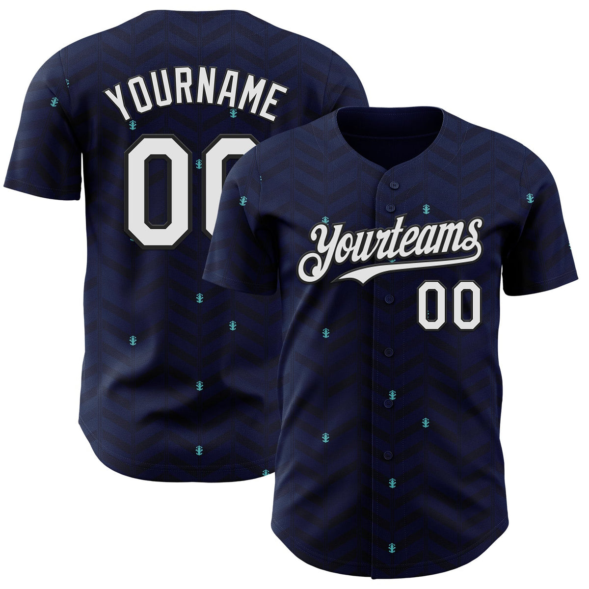 Custom Dark Purple White-Black Germany Style Authentic Baseball Jersey