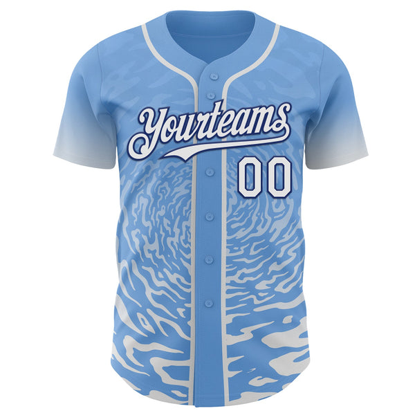 Custom Medium Pink Black-White Ice Cream Waffle Foodie Dessert Authentic Baseball Jersey alternate