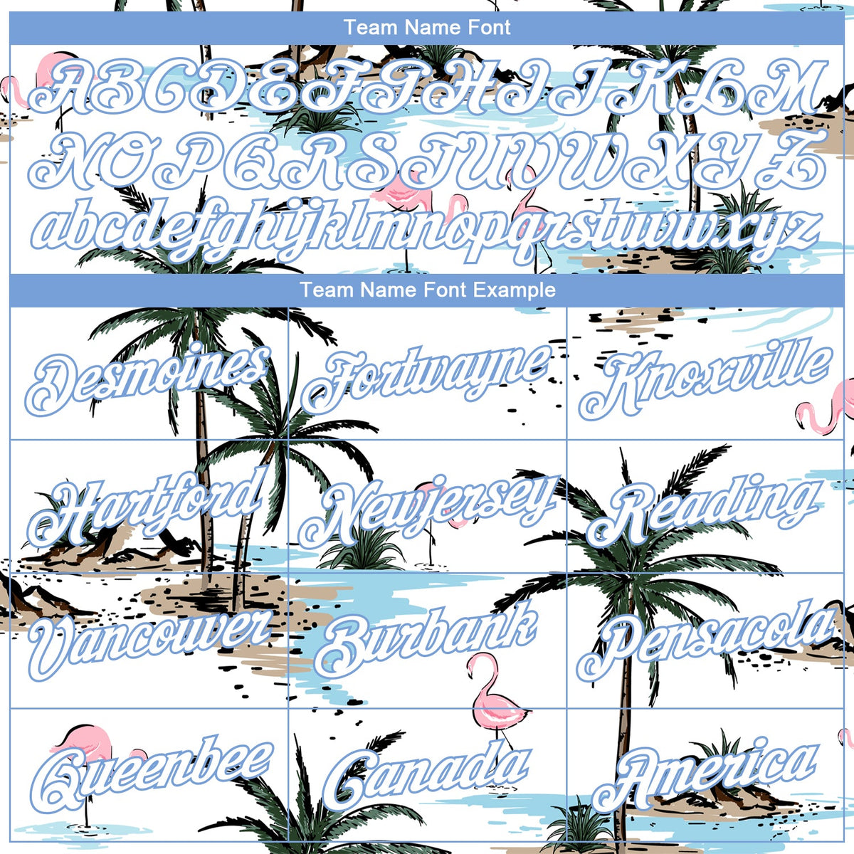 Custom White Light Blue 3D Pattern Tropical Hawaii Palm Trees Authentic Basketball Jersey - Front