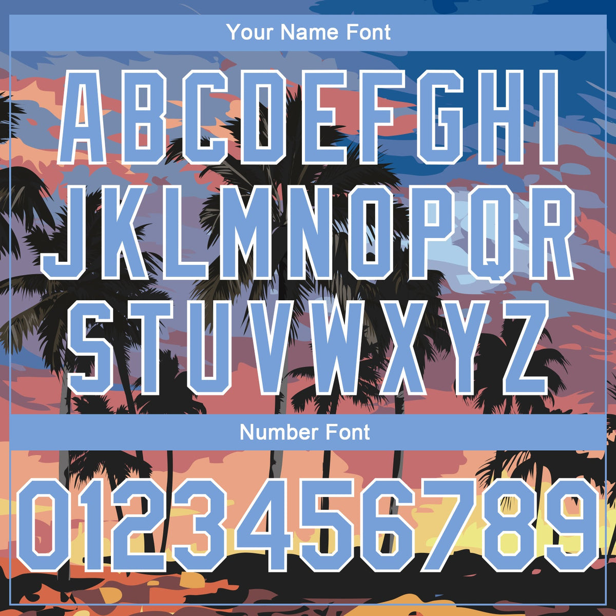 Custom Light Blue White 3D Pattern Tropical Hawaii Palm Trees Authentic Basketball Jersey - Detail