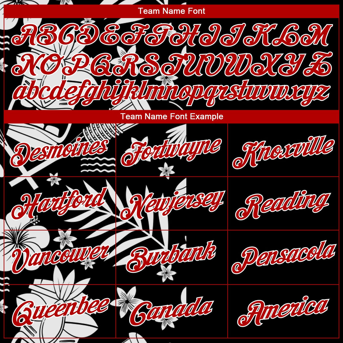 Custom Black Red-White 3D Pattern Hawaii Palm Leaves Authentic Basketball Jersey - Front
