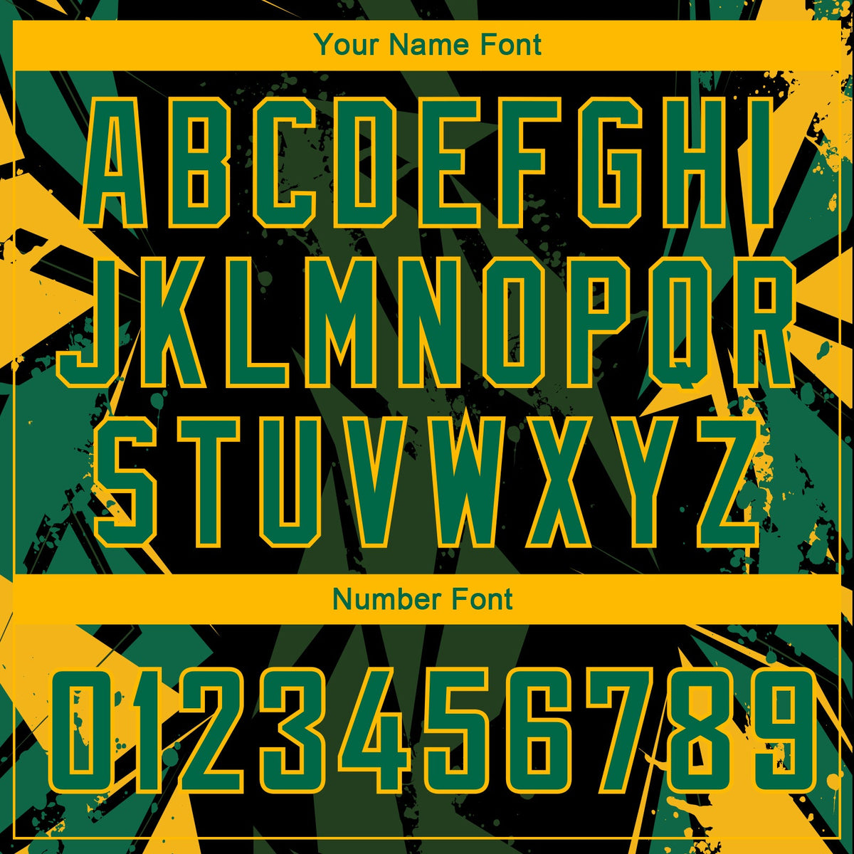 Custom Black Kelly Green-Gold 3D Pattern Design Geometric Shapes Authentic Basketball Jersey - Detail