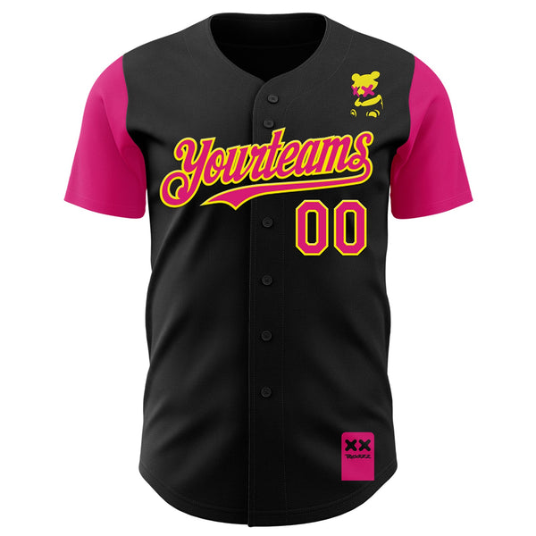 Custom Sky Blue Hot Pink-Light Yellow 3D Revzzz Home Alone Authentic Baseball Jersey alternate