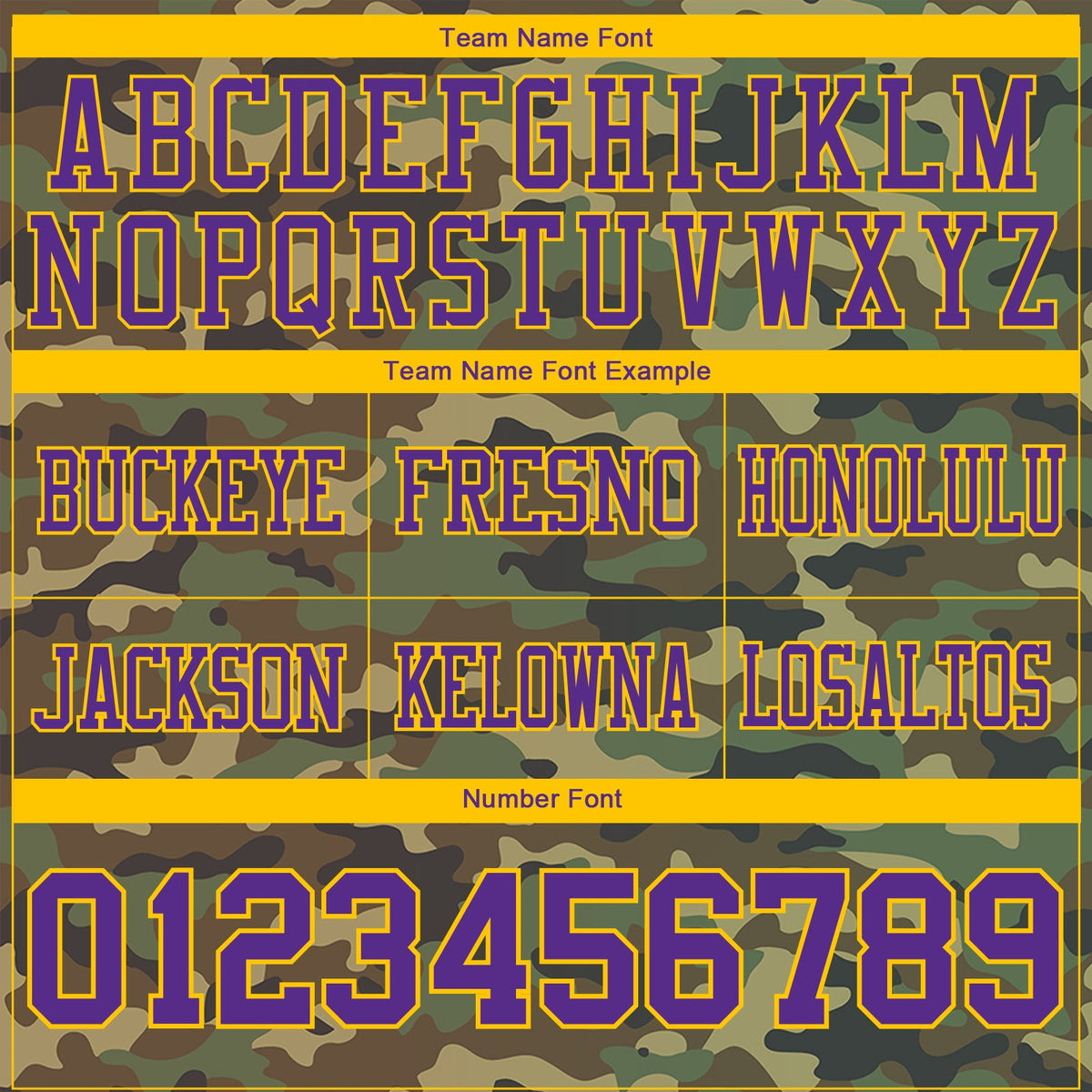 Custom Camo Purple-Yellow 3D Pattern Salute To Service Authentic Football Jersey - Detail