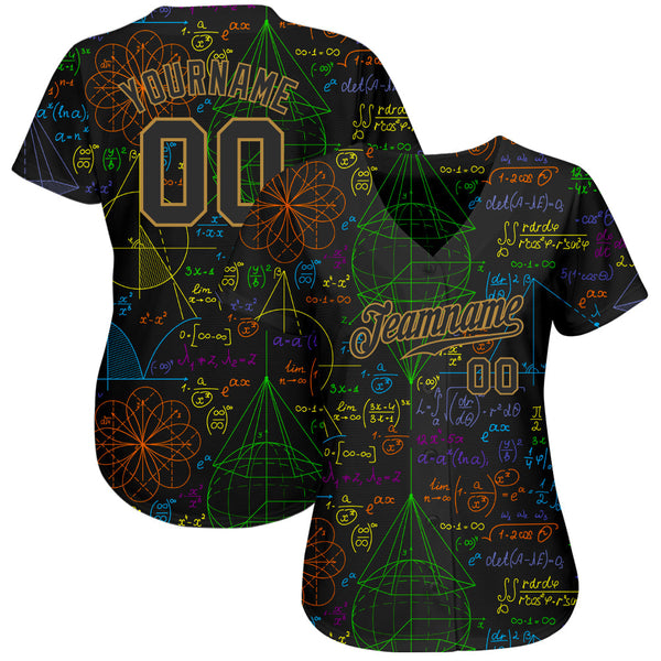 Custom 3D Pattern Design Math Authentic Baseball Jersey alternate