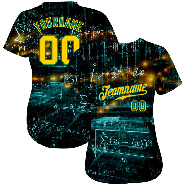Custom 3D Pattern Design Math Authentic Baseball Jersey alternate