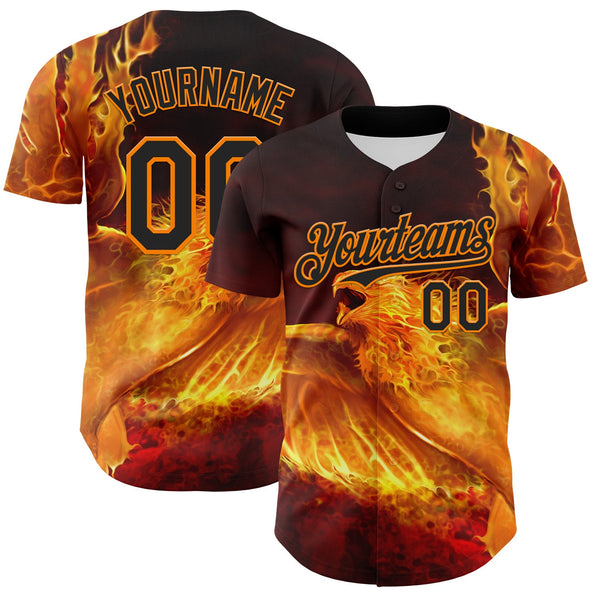 Custom Black Bay Orange Tom Wood Phoenix Rising Authentic Baseball Jersey