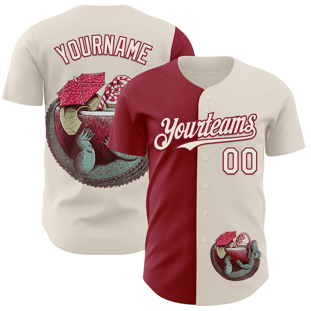 Custom Cream Cream-Cardinal Buba Viedma Croc Badge Authentic Baseball Jersey