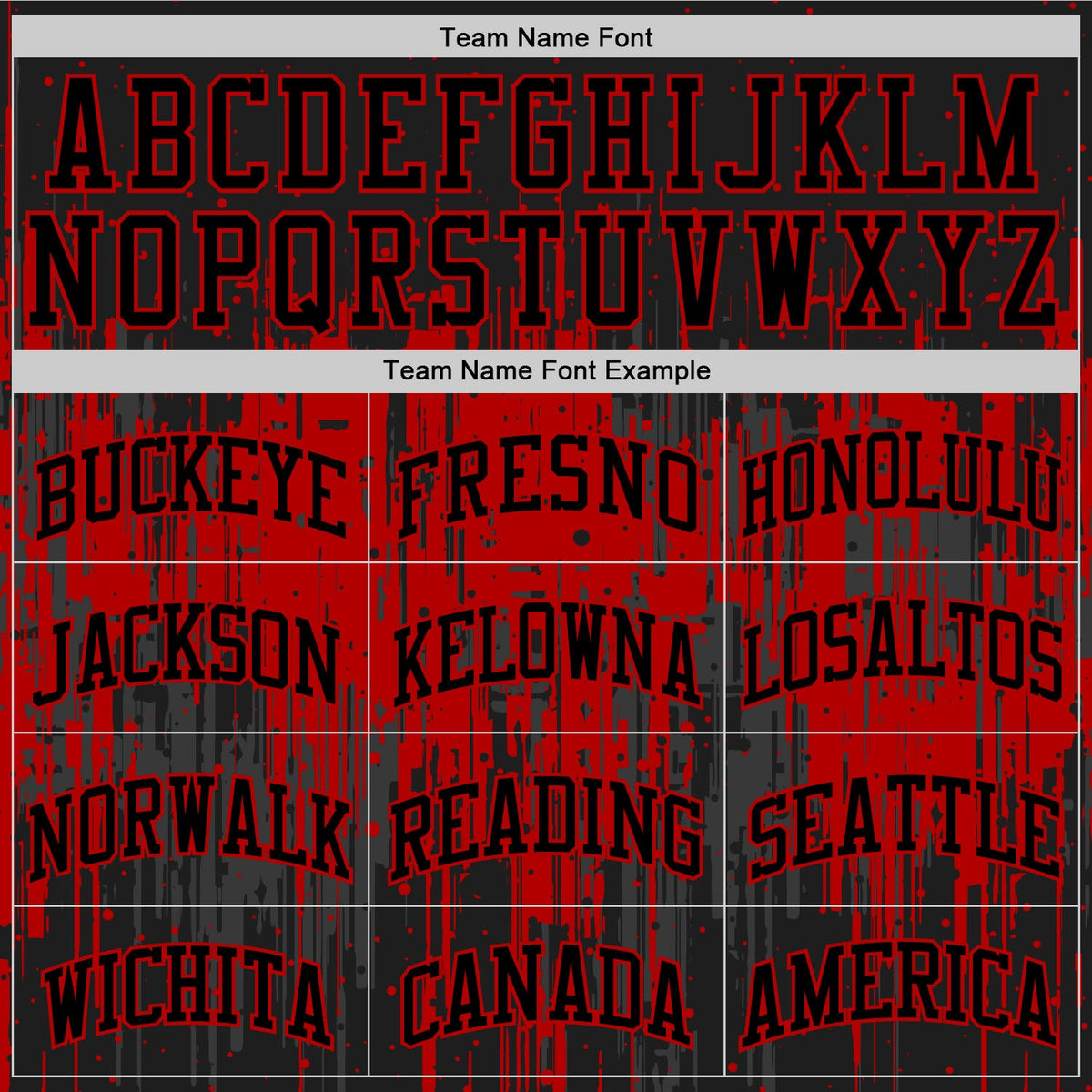 Custom Black Red Dripping Splatter Art Round Neck Sublimation Basketball Set Jersey - Detail