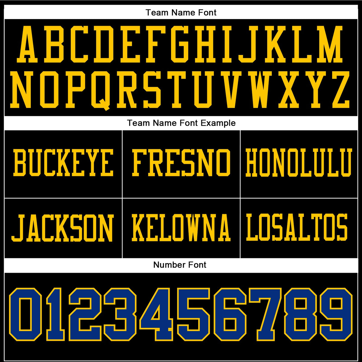 Custom Black Royal-Yellow Authentic Football Jersey - Front