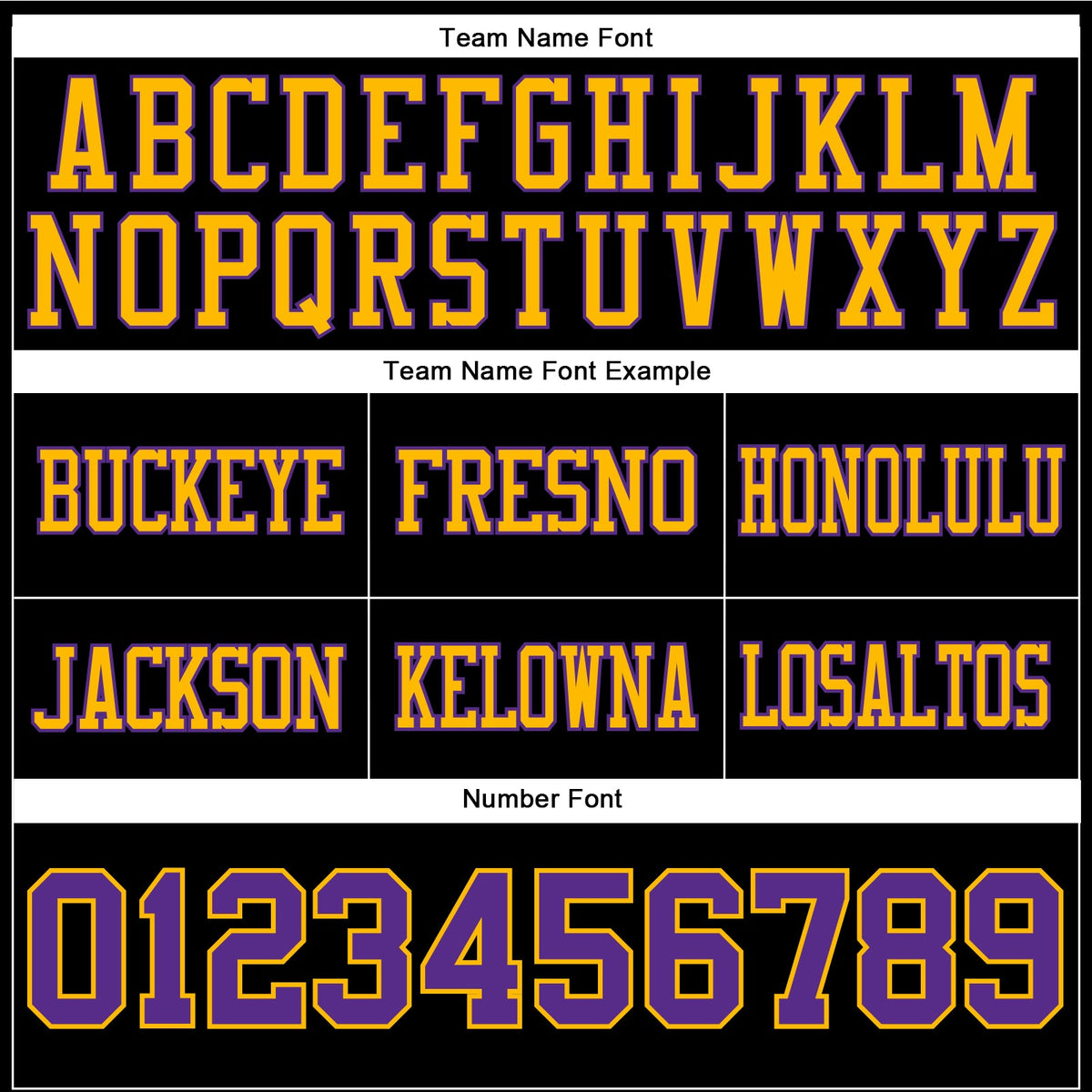 Custom Black Purple-Gold Authentic Football Jersey - Front