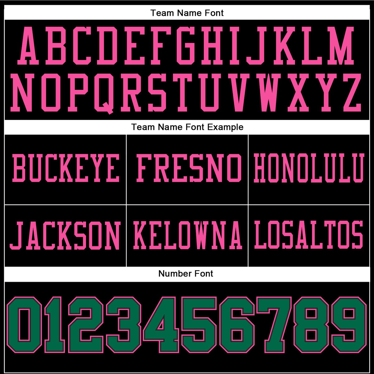 Custom Black Kelly Green-Pink Authentic Football Jersey - Front