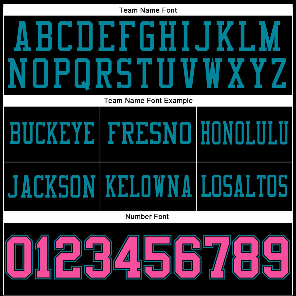 Custom Black Pink-Teal Authentic Football Jersey - Front