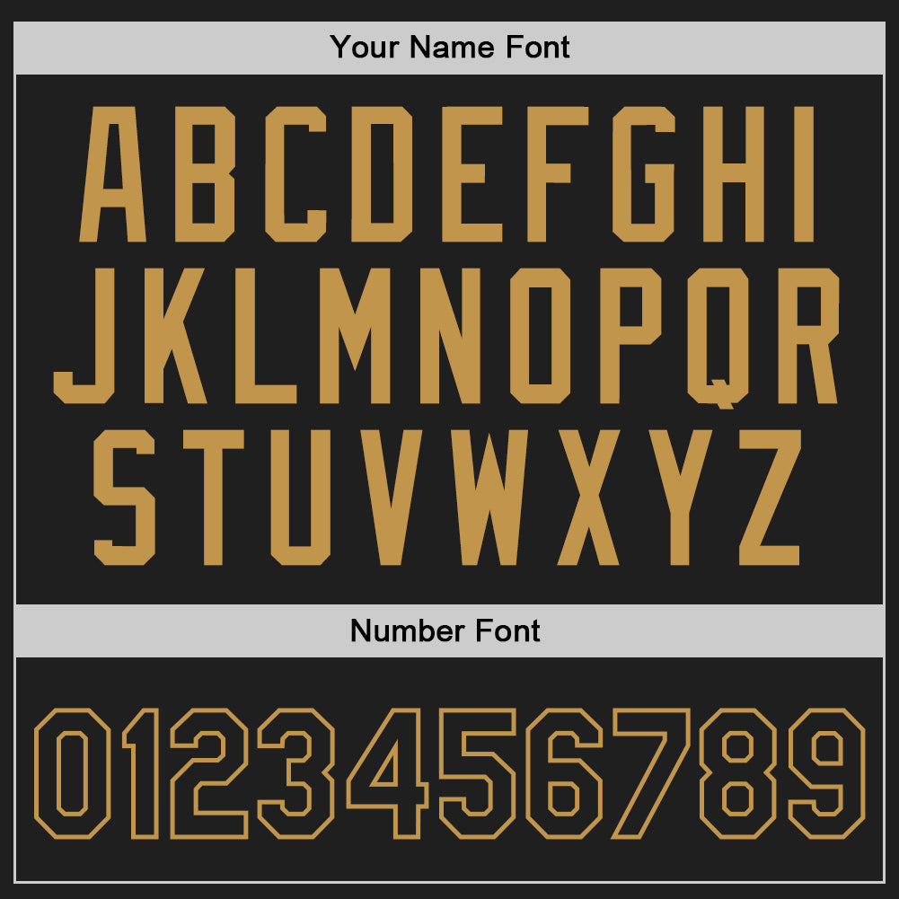 Custom Black Old Gold Authentic Throwback Basketball Jersey - Detail