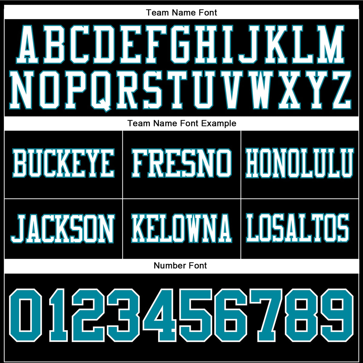 Custom Black Teal-White Authentic Football Jersey - Detail