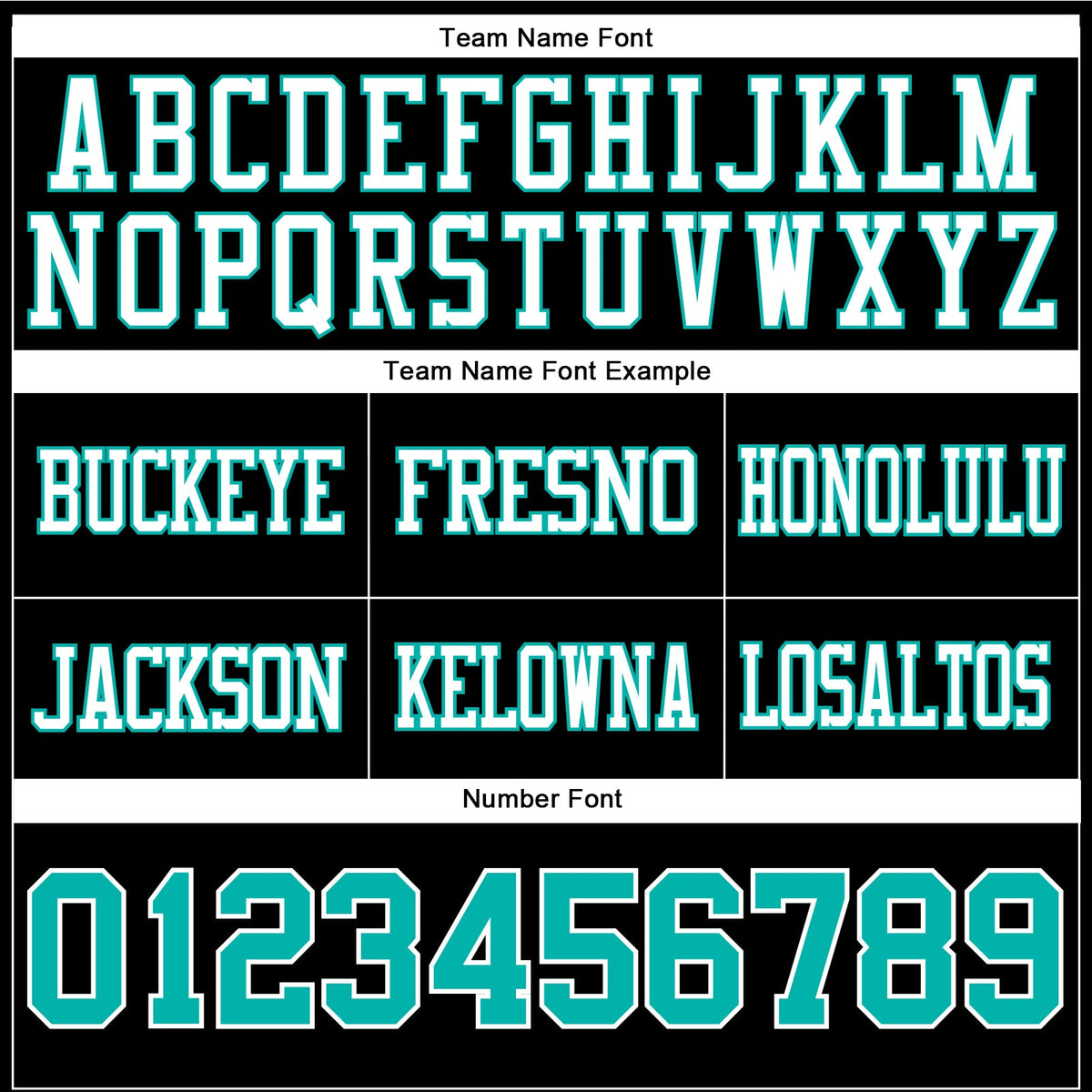 Custom Black Aqua-White Authentic Football Jersey - Detail