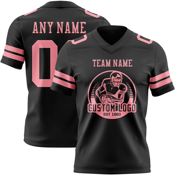 Custom Black Medium Pink Authentic Football Jersey alternate
