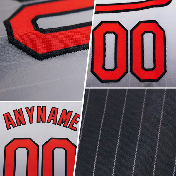 Custom Cream Pinstripe Vintage USA Flag-Black Authentic Fade Fashion Baseball Jersey alternate
