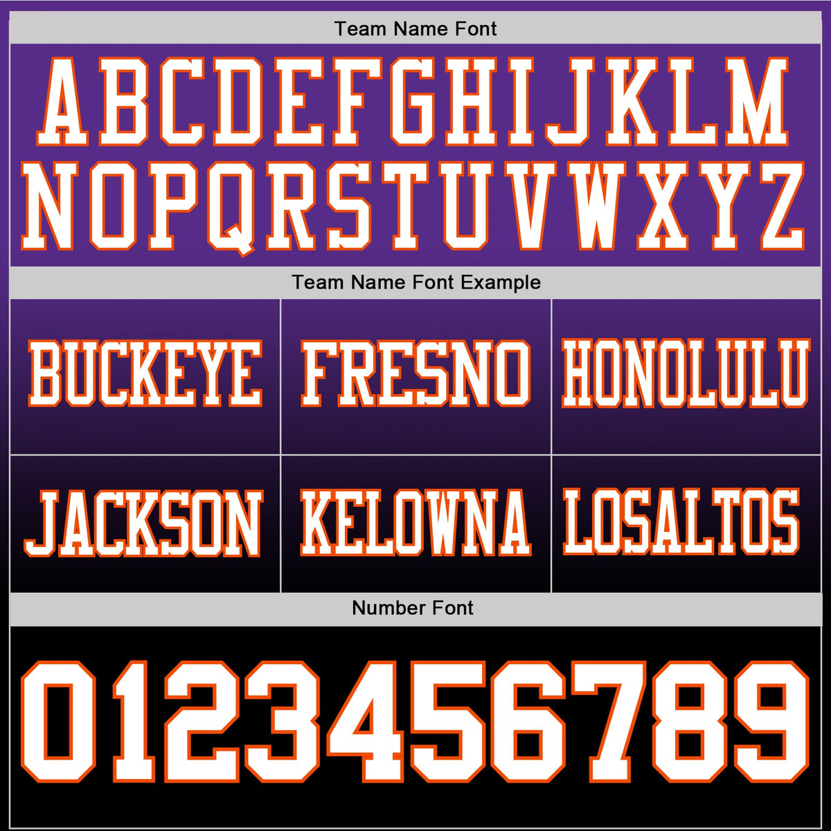 Custom Purple White Black-Orange Authentic Fade Fashion Football Jersey - Front