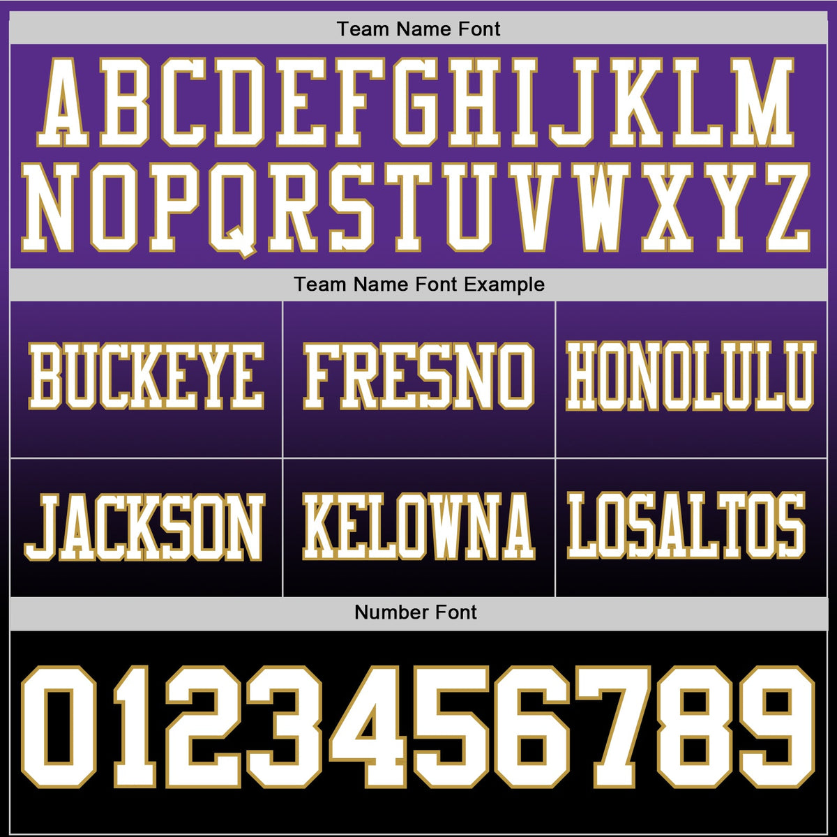 Custom Purple White Black-Old Gold Authentic Fade Fashion Football Jersey - Front