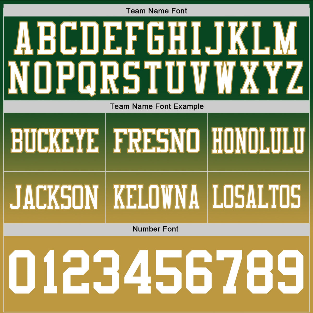 Custom Green White-Old Gold Authentic Fade Fashion Football Jersey - Front