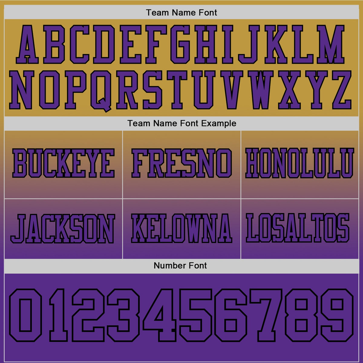 Custom Old Gold Purple-Black Authentic Fade Fashion Football Jersey - Front