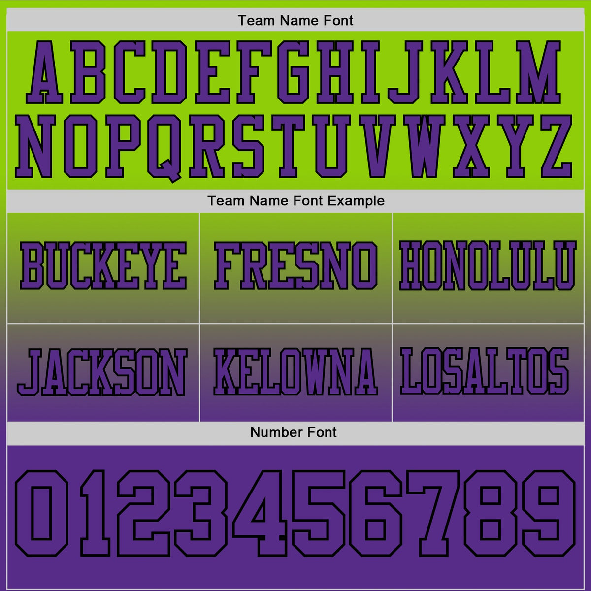 Custom Neon Green Purple-Black Authentic Fade Fashion Football Jersey - Front