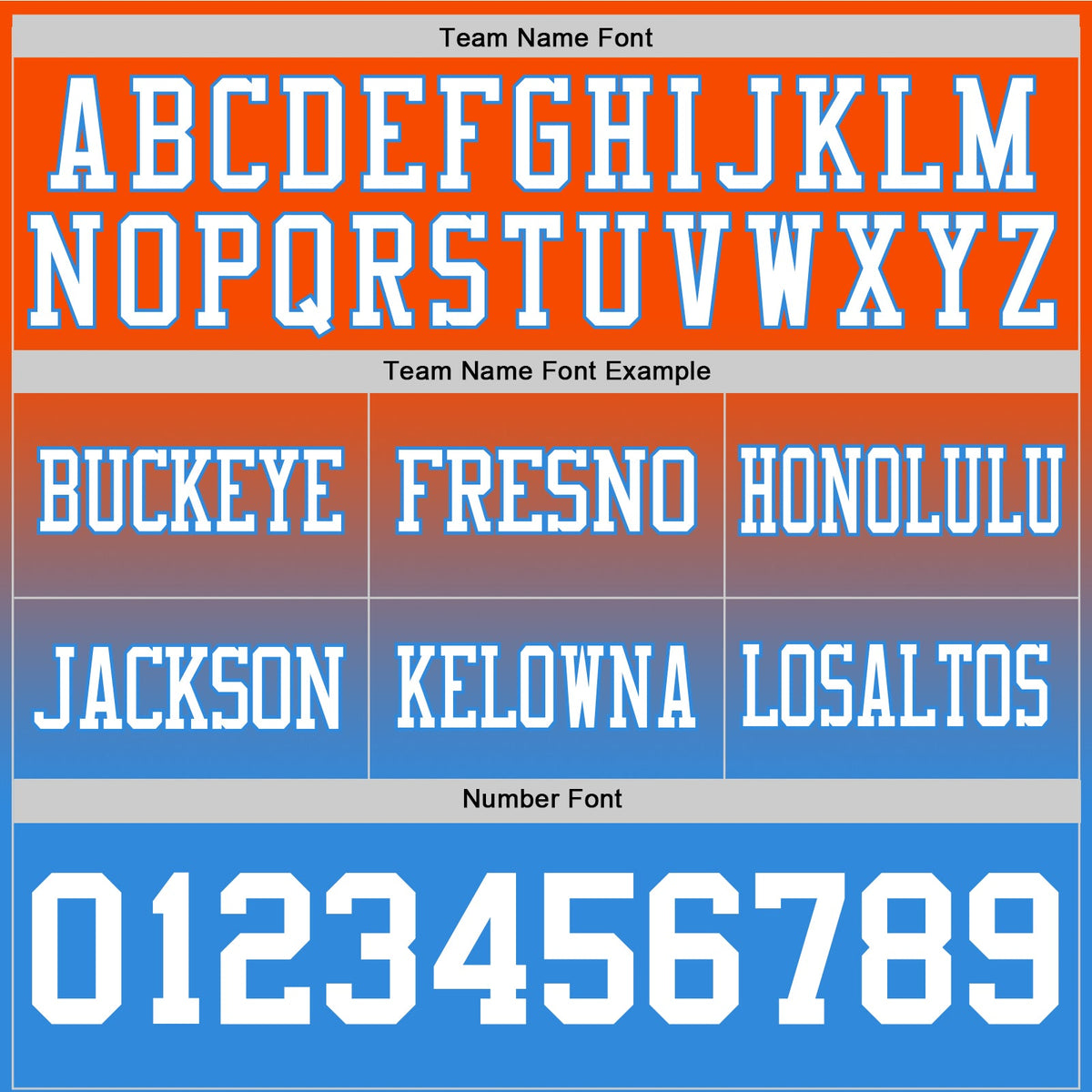 Custom Orange White-Powder Blue Authentic Fade Fashion Football Jersey - Front