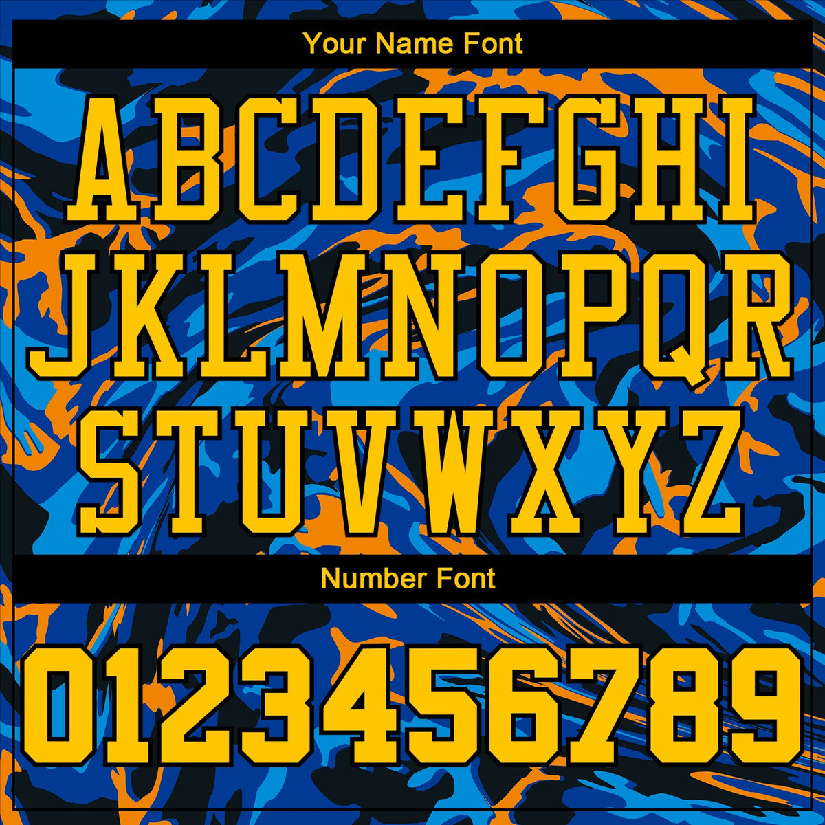 Custom Figure Gold-Royal Round Neck Sublimation Basketball Uniform Jersey - Detail