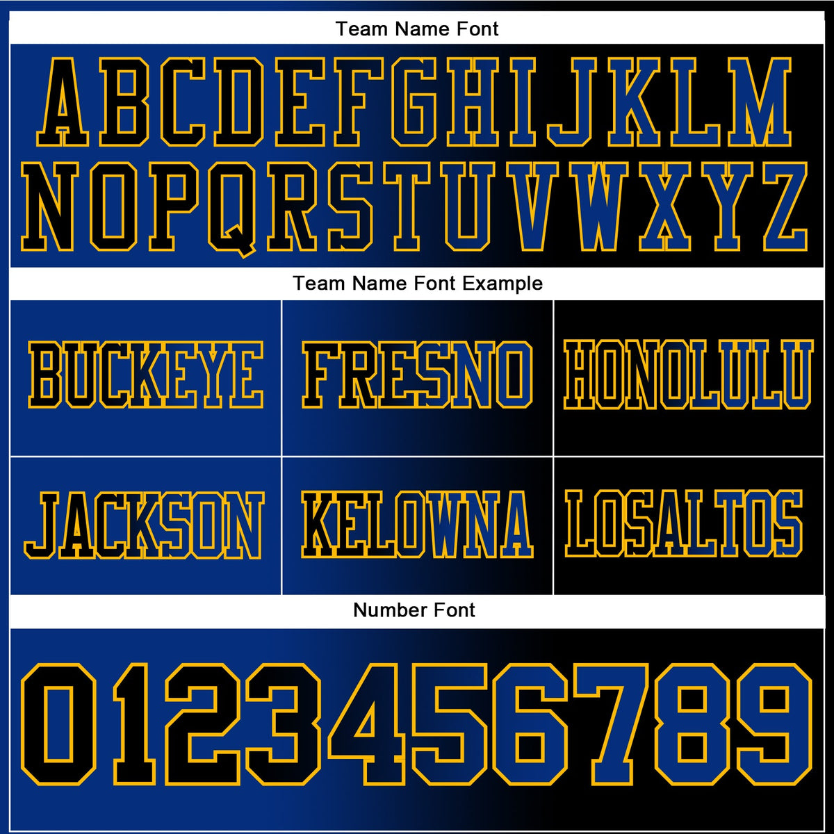 Custom Black Royal-Gold Authentic Gradient Fashion Football Jersey - Front