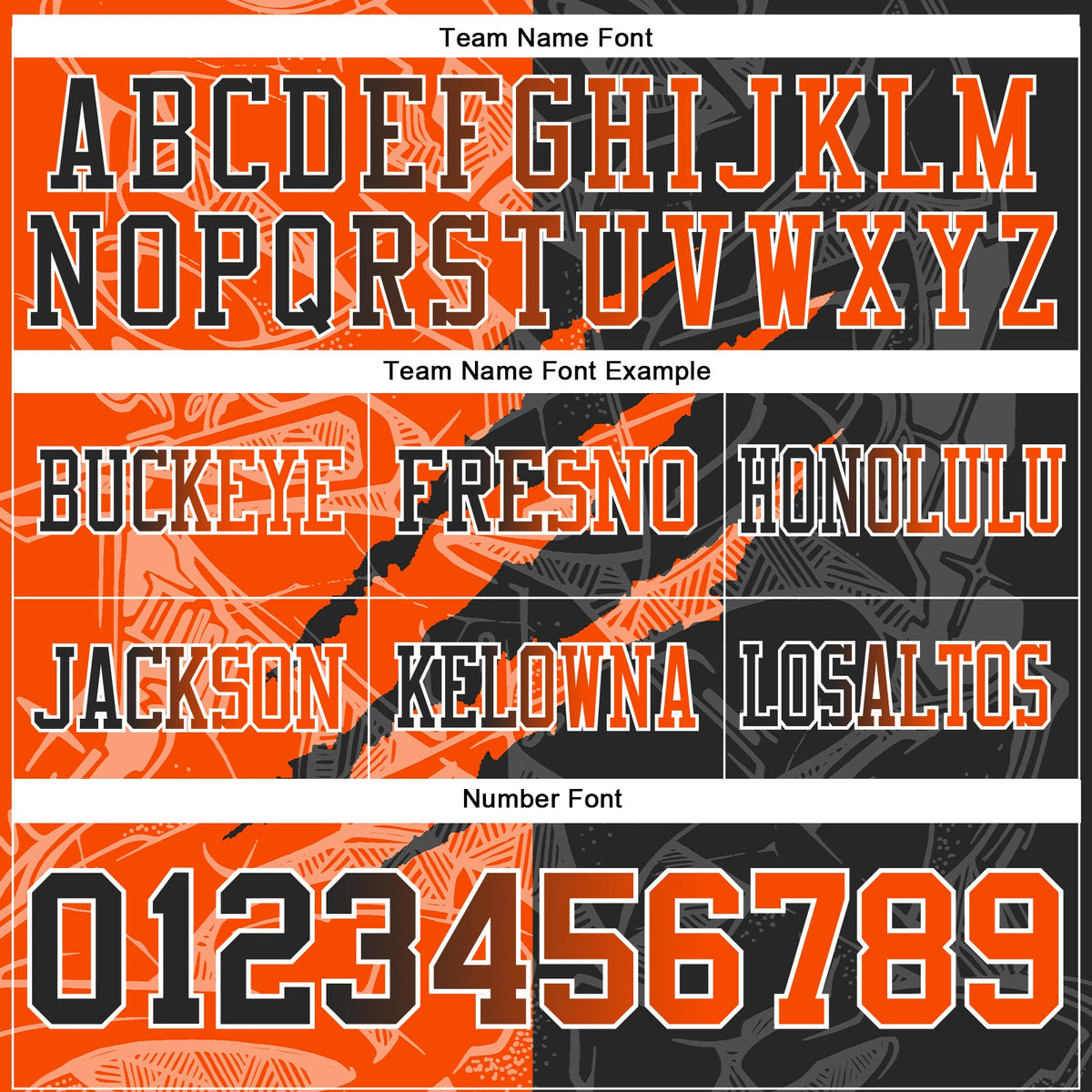 Custom Black Orange-White Authentic Gradient Fashion Scratch Football Jersey - Detail