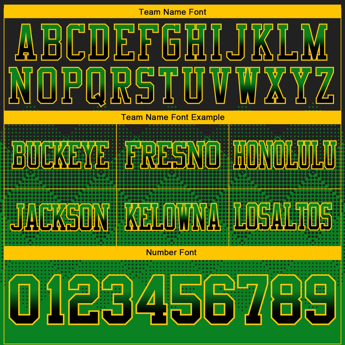 Custom Black Grass Green-Yellow Authentic Gradient Square Shape 7V7 Flag Football Jersey - Front
