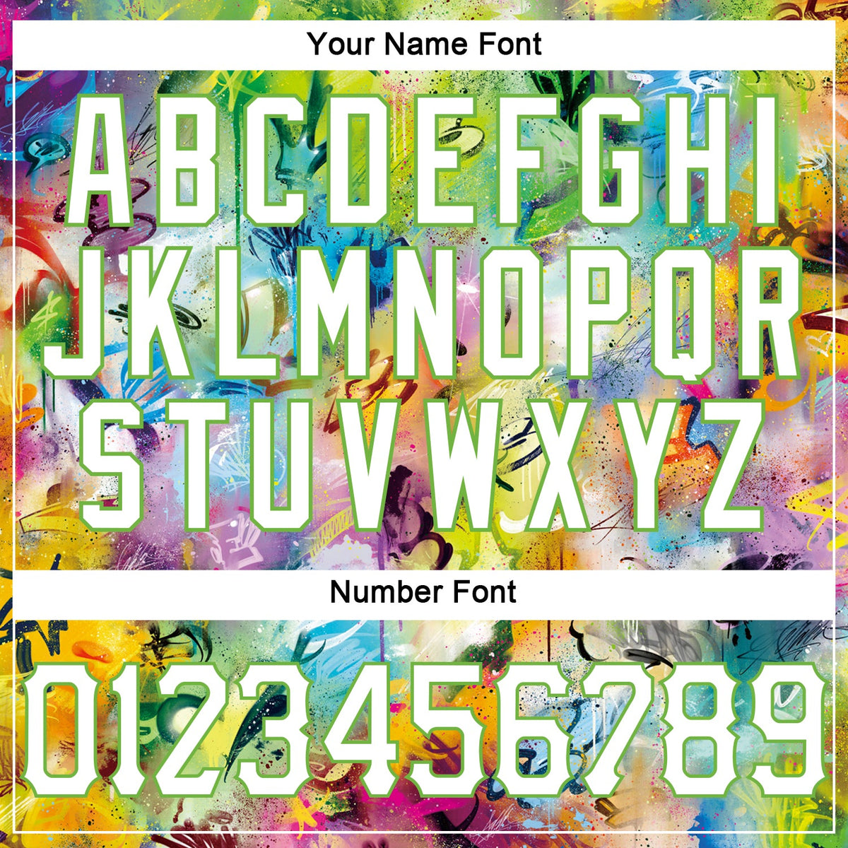 Custom Scratch Graffiti Pattern White-Neon Green 3D Authentic Basketball Jersey - Detail