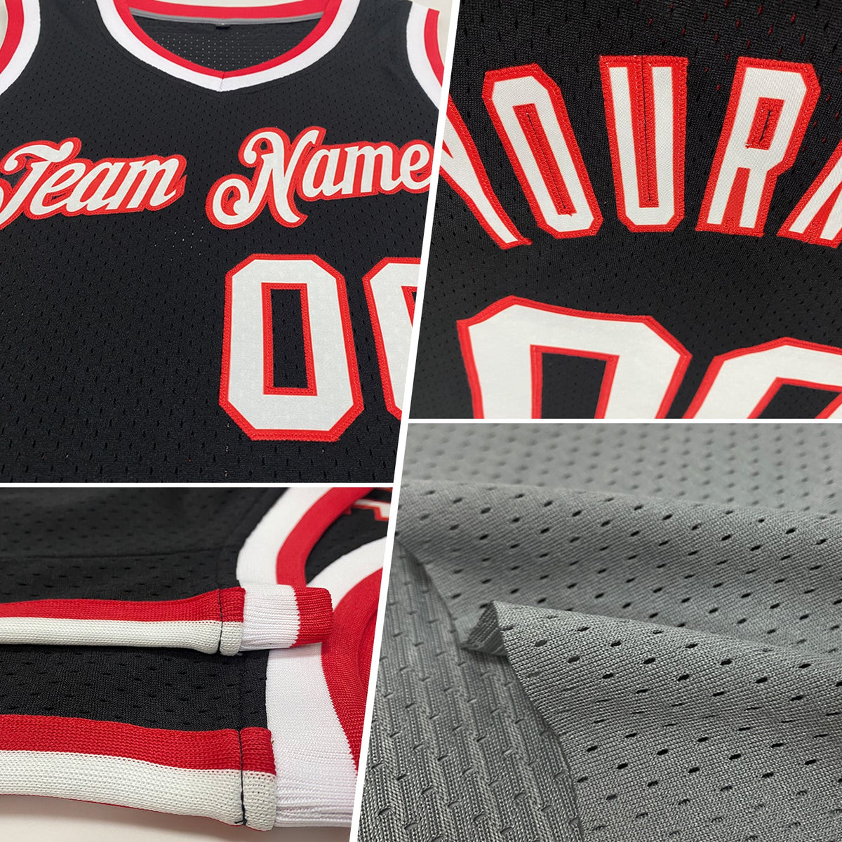 Custom Gray Black-Orange Authentic Throwback Basketball Jersey - Back
