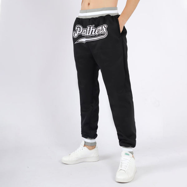 Custom Black White-Gray Sports Pants alternate