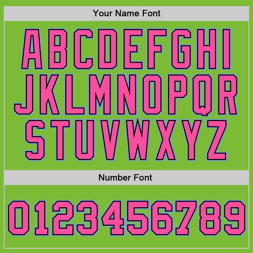 Custom Neon Green Pink-Light Blue Authentic Basketball Jersey - Detail