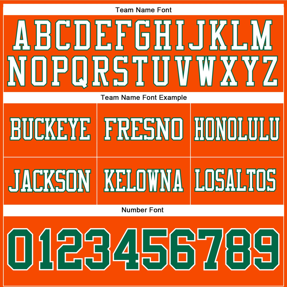 Custom Orange Kelly Green-White Authentic Football Jersey - Detail